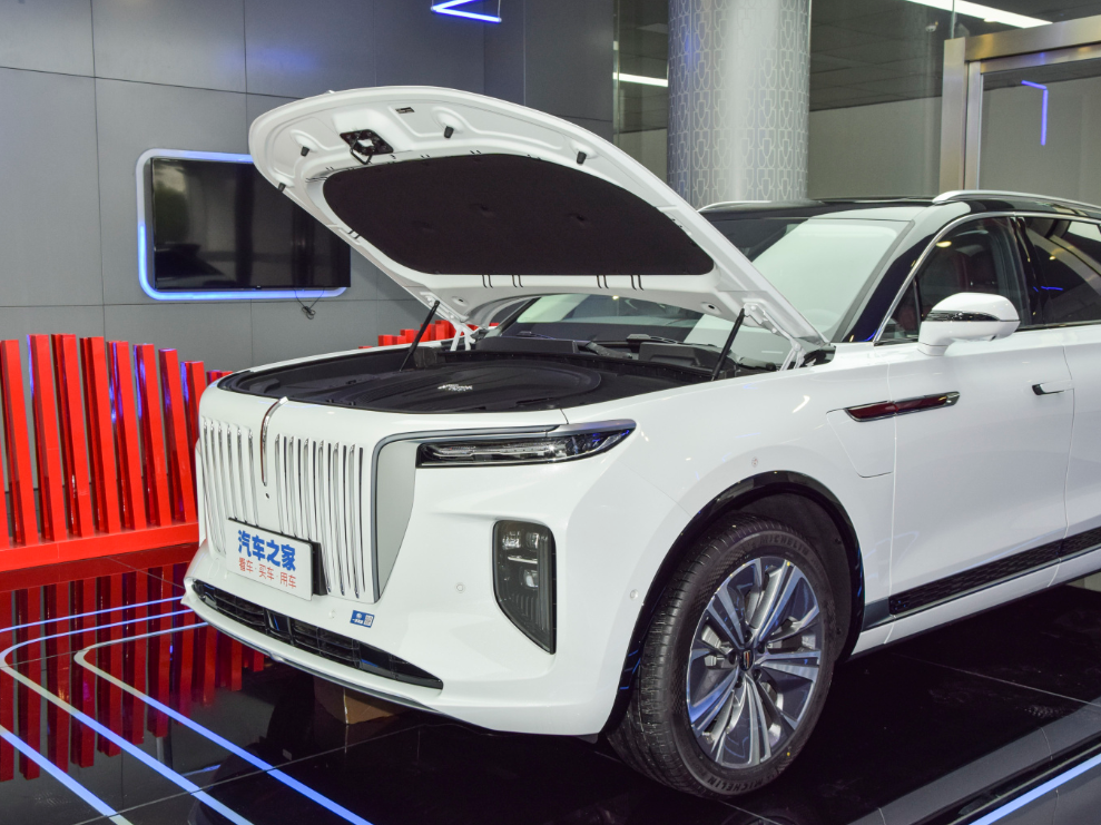 Luxo chinês High-end HongQi E-HS9 cor branca 6 lugares SUV Teto solar panorâmico que pode ser aberto Canopy ev carro para venda imperdível