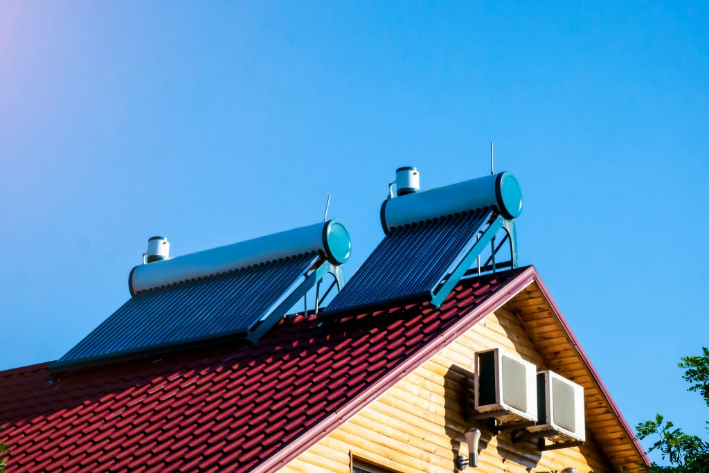 Aquecedor solar de água quente montado no telhado de 300 litros com tubo de calor