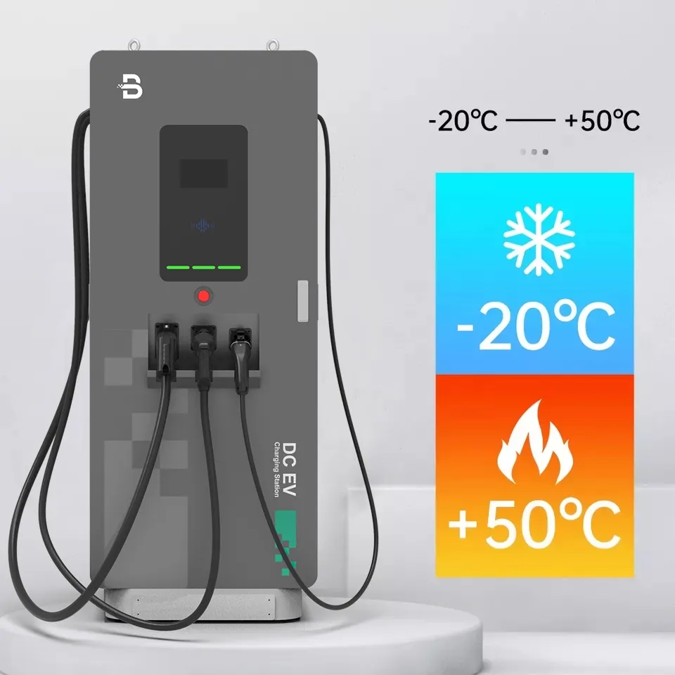 60KW Dc conector duplo multimédia ev carregador pilhas Fast Ev DC Charging Stations 150A 380V