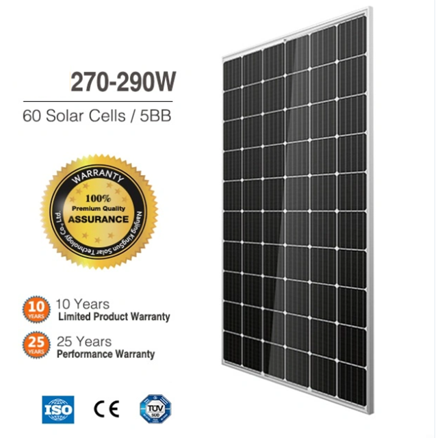 Painéis solares mono fotovoltaicos 540W 550 W 560W pretos em estoque