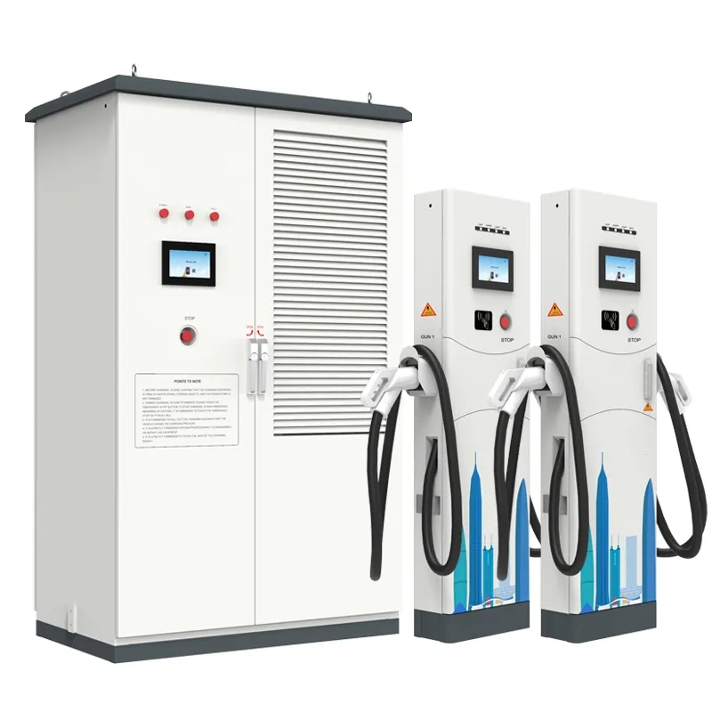 60KW Dc conector duplo multimédia ev carregador pilhas Fast Ev DC Charging Stations 150A 380V